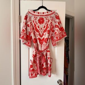 FARM Rio Jungle Flow Belted Mini Dress